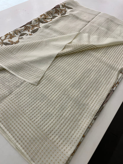 Pure Tussar Cotton Full Embroidery