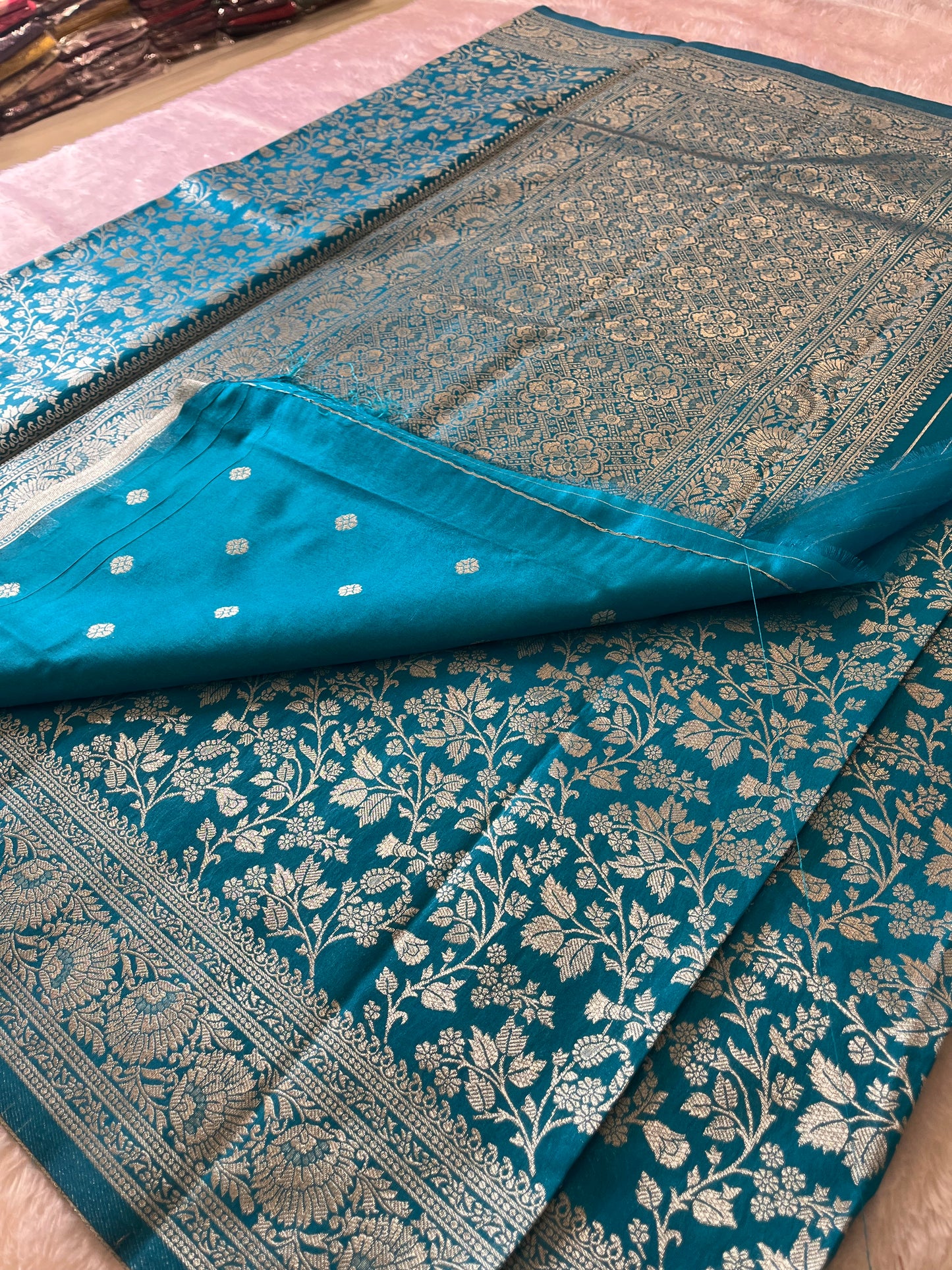 Tussar Silver Brocade