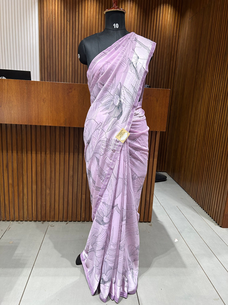 Premium daily wear printed chiffon sarees 🌹 JU26