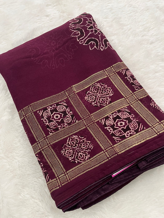 Bandhini Crape Chiffon