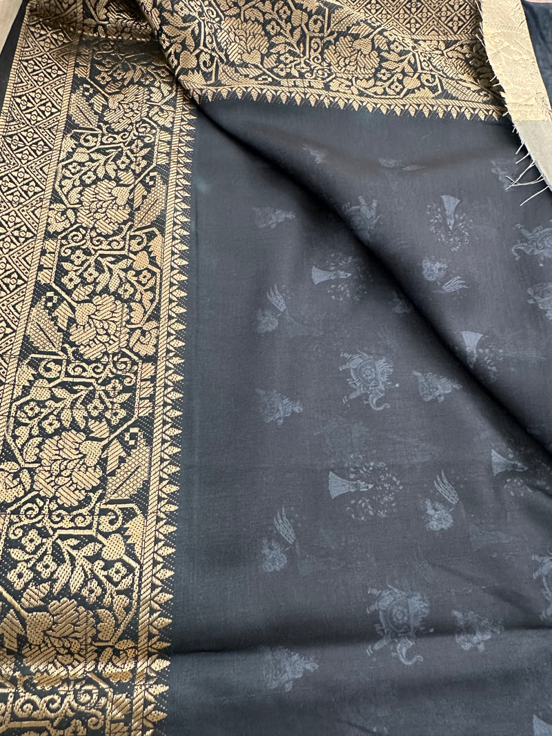 Kalamkari Printed Crape-JU14