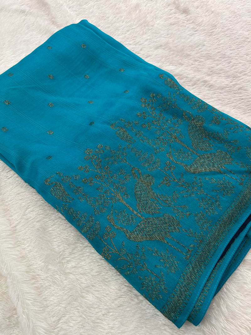 Premium Jute Tussar Fancy Saree-M14