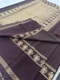 Fancy Checks Crape Silk Saree -M30
