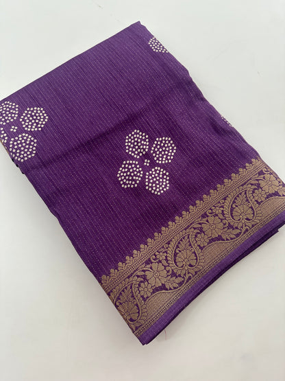 Tussar Chiffons Lines-J13