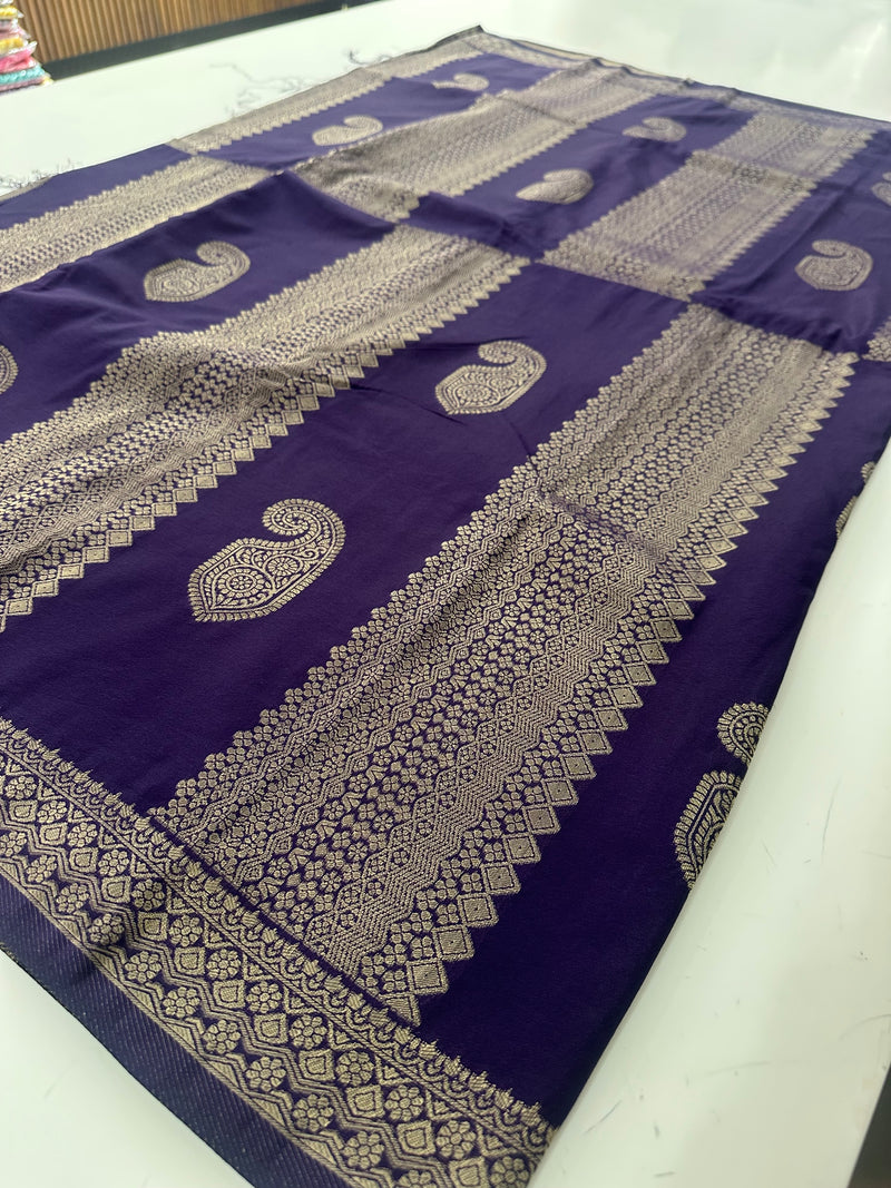 Banarsi Crape Fancy 🌹-AU6