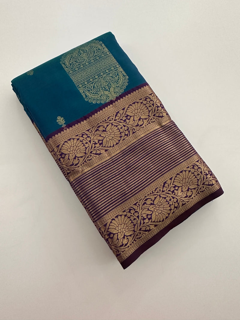Semi Kanchi Silk Saree-JU15