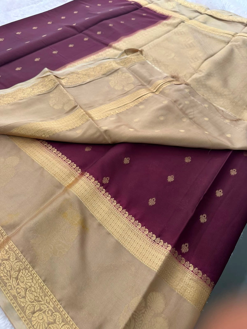 Semi Mysore Crape Silk saree-JU19