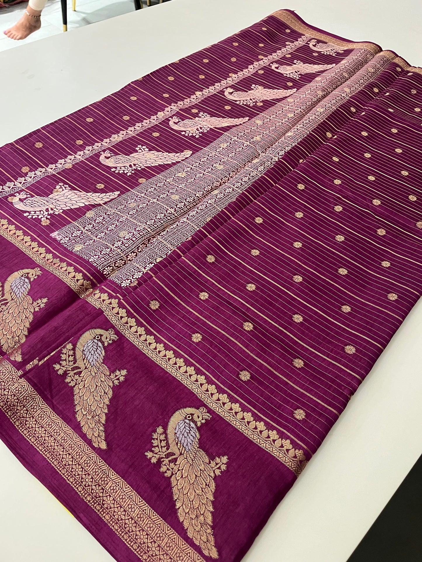 Tussar Chiffon Saree