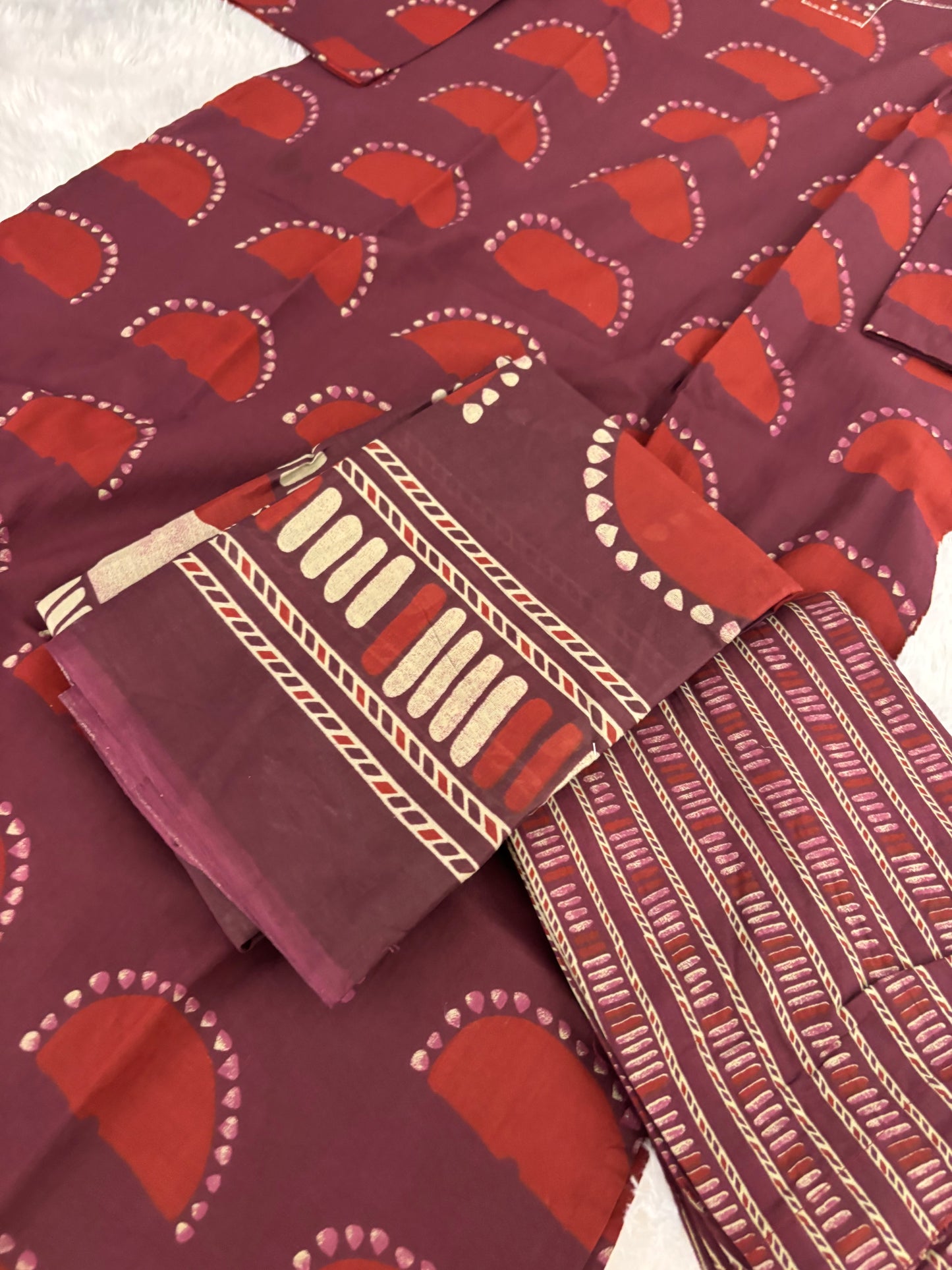 3 Piece Kurti Regular Fit Straight