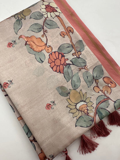 Printed Tussar Fancy-J12