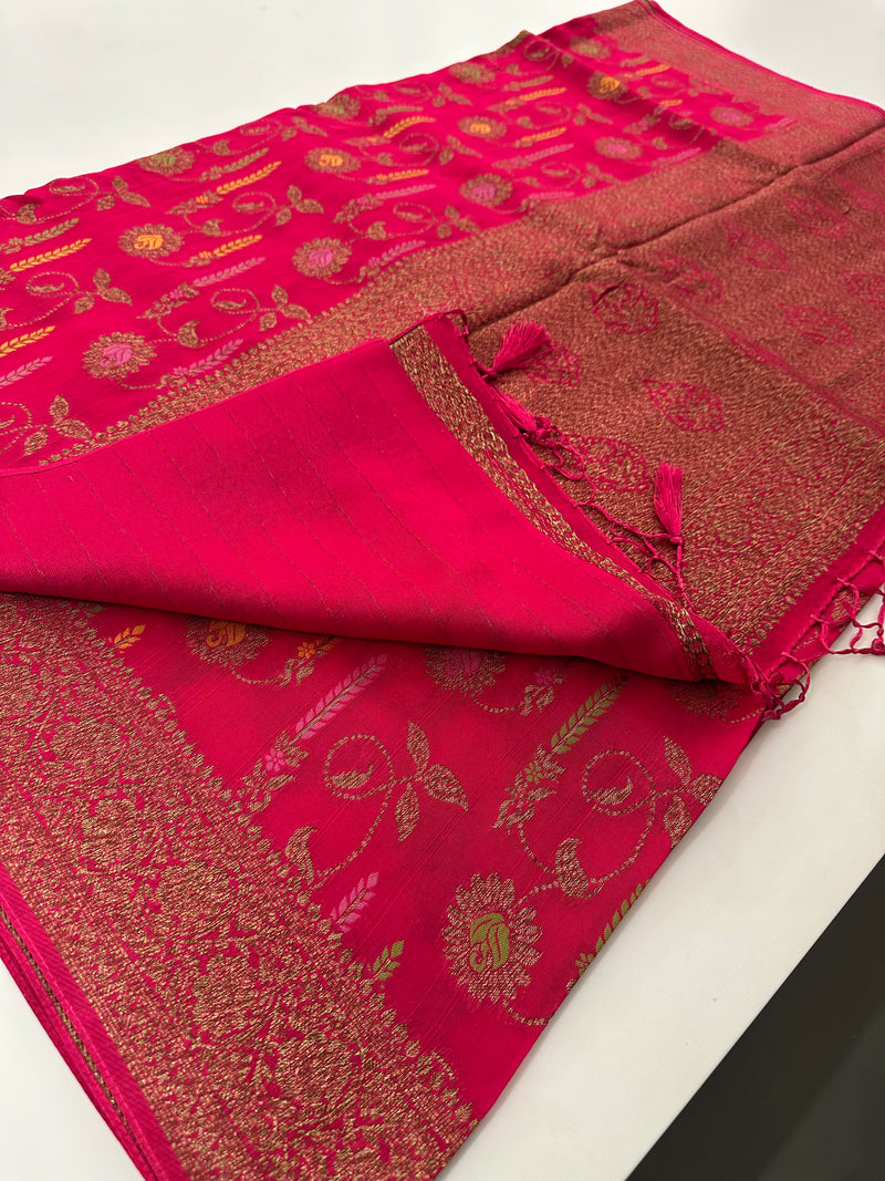 Premium Jute Tussar Fancy Saree-J9