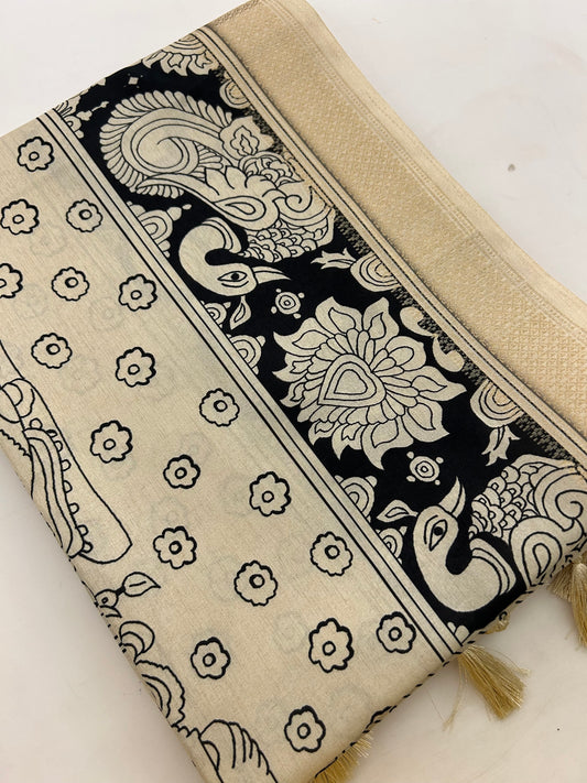 Tussar Printed Saree-M23