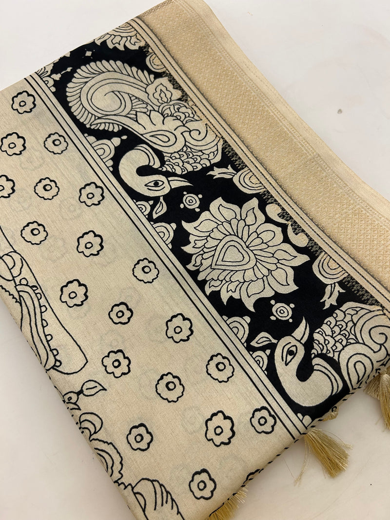 Tussar Printed Saree-M23