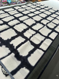 Black and White Tussar Printed Saree- JU28