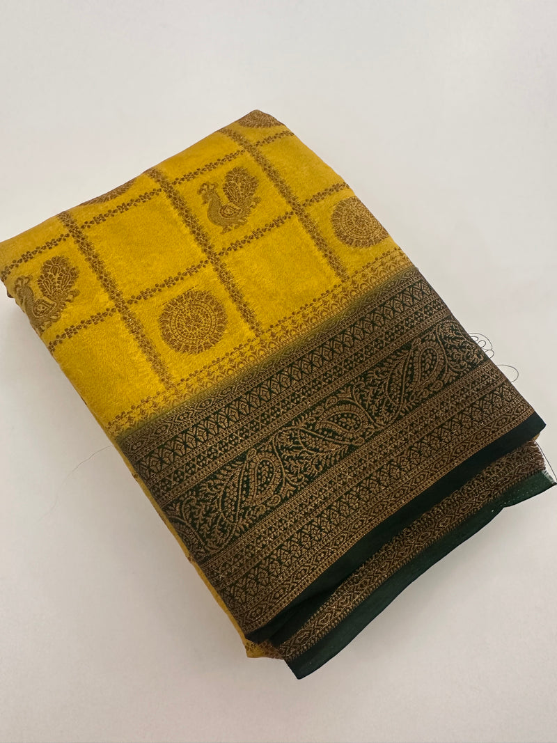 New collection in South Cotton Silk sarees for Varmahalaxmi with contrast matching blouse piece🌹-AU3