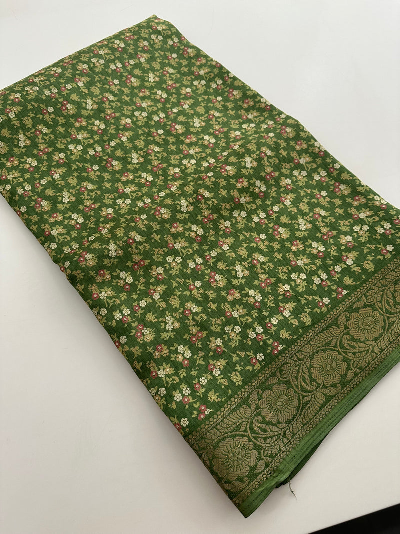 Crepe Chiffon small flower prints -AU3