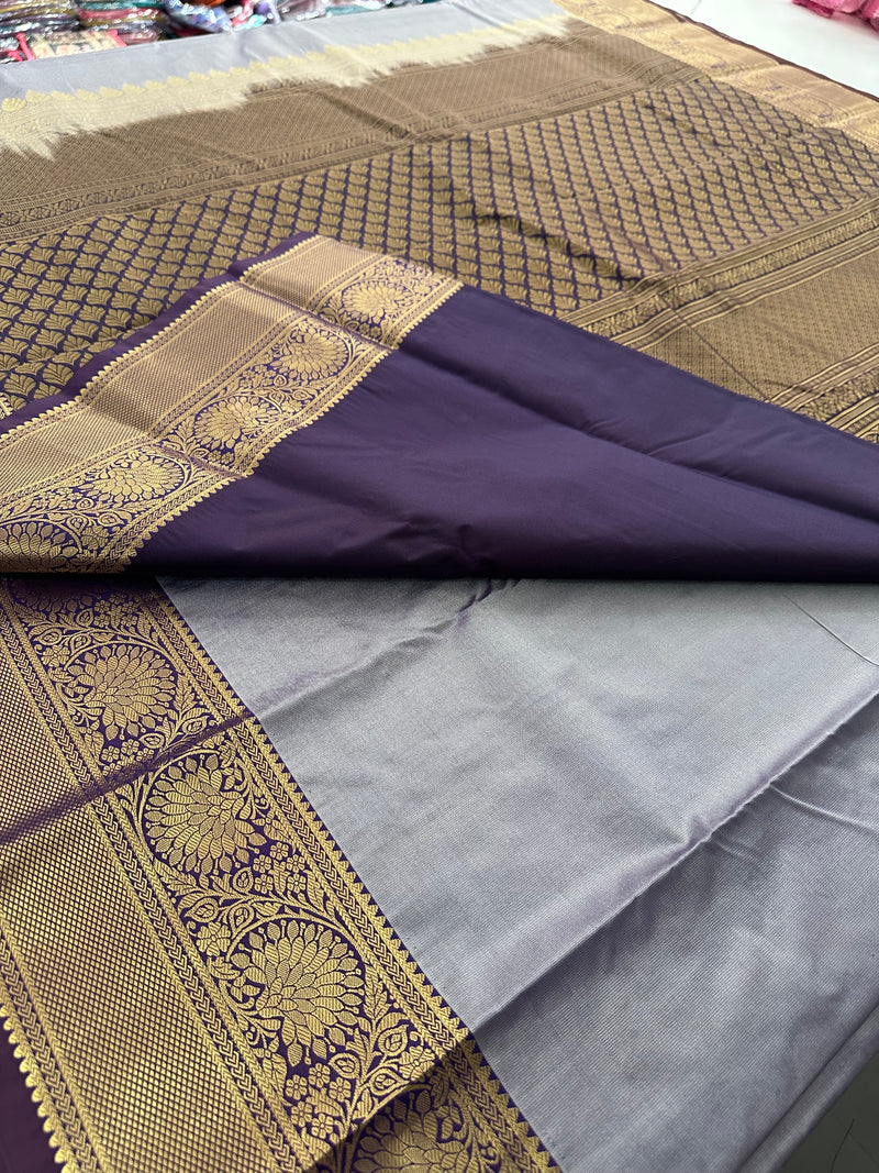 Kanchi Semi Silk Sarees in beautiful color combinations🌹- AU12