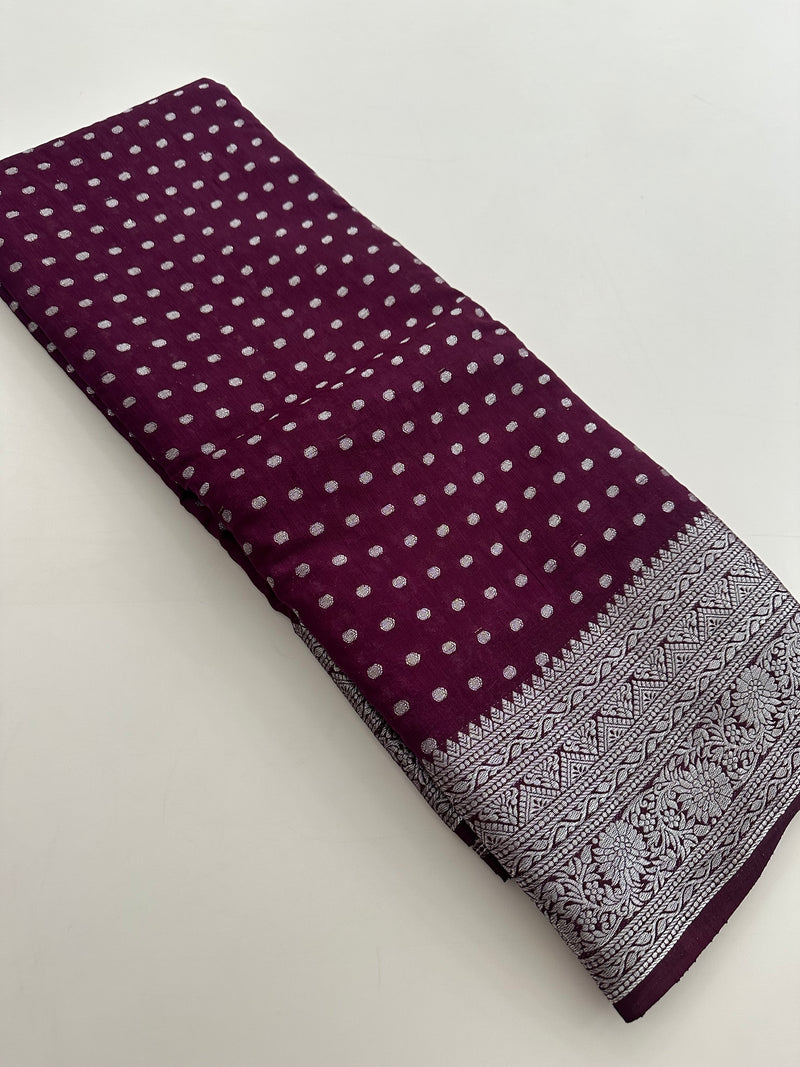 Tussar silver butties -AU3