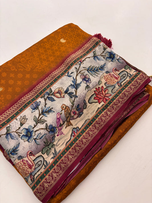 Crape banarasi fancy