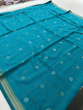 Chiffon Premium Soft Fabric Checkered and Coin Butta Prints -JU28