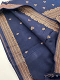 Dyed Crape Saree weaving, Butta, and weaving border🌹-AU2
