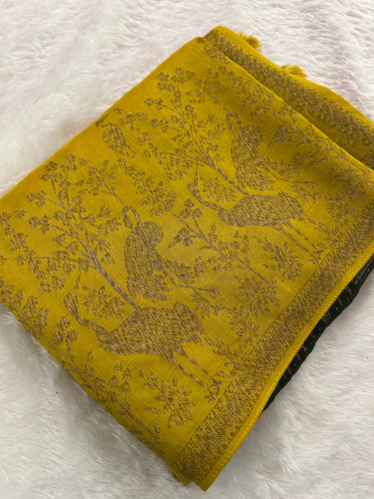 Premium Jute Tussar Fancy Saree-M14