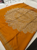 Designer Saree - Mustard Crepe Georgette JU17