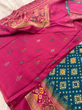 Ikkat Print Crape Chiffon-M26