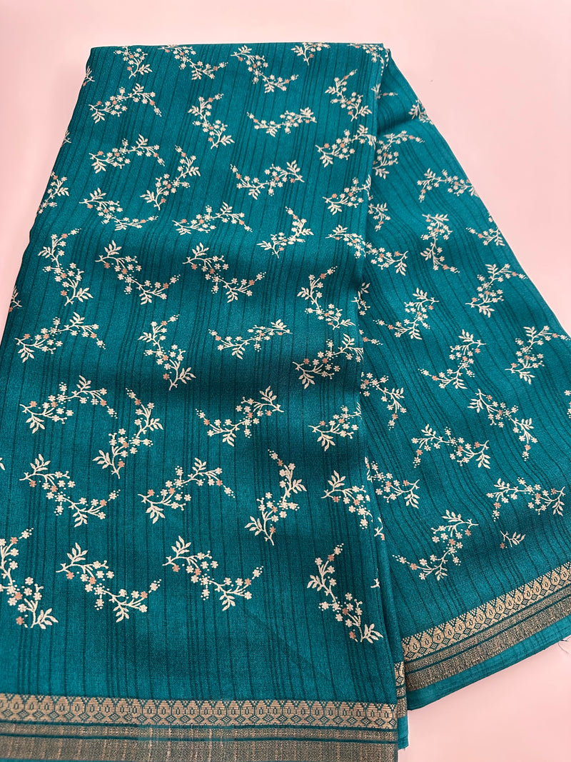 Tussar Printed Saree-JU7