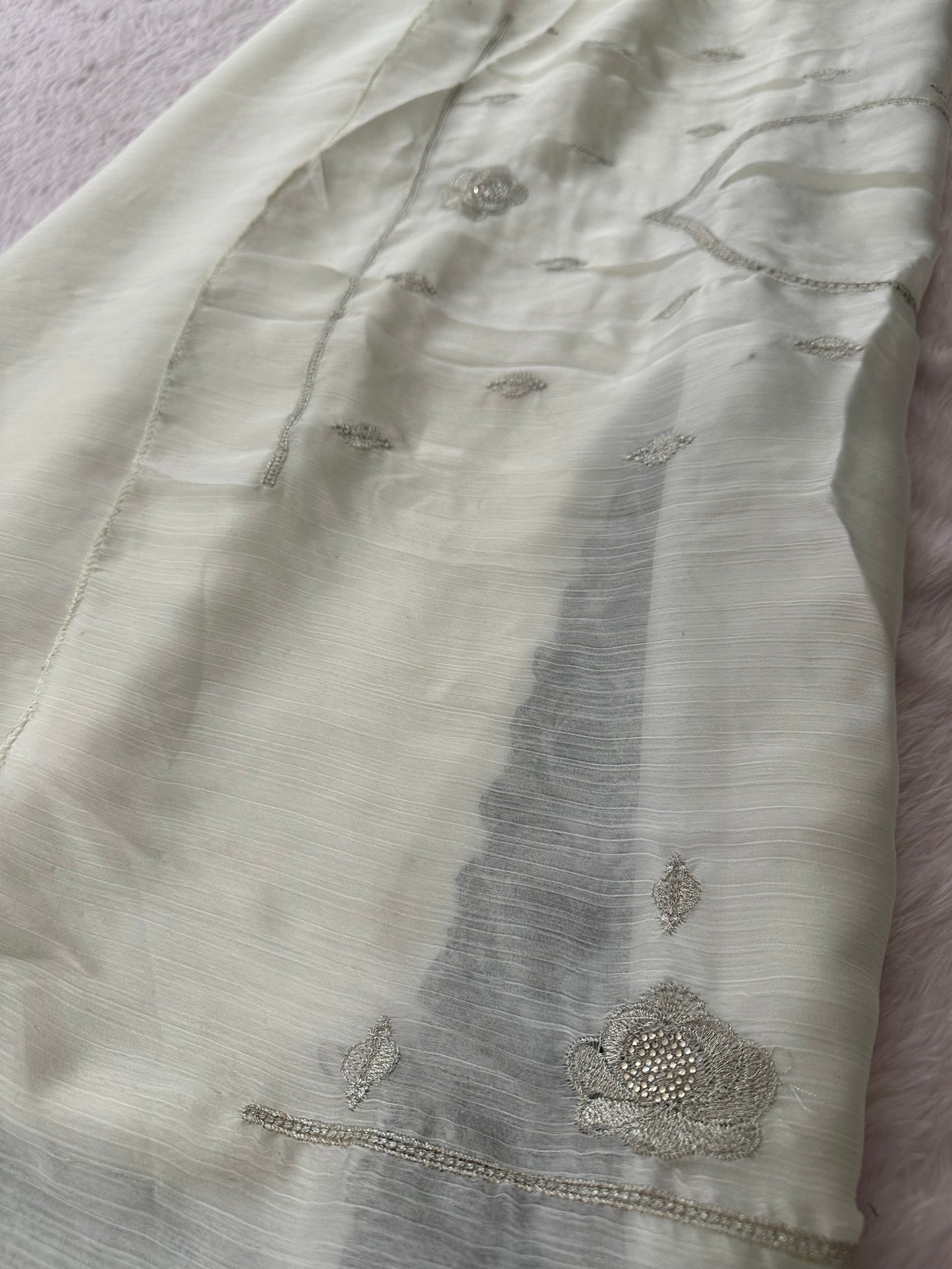 Soft Organza Silver Work-M12