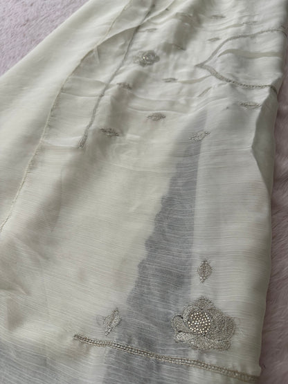 Soft Organza Silver Work-M12