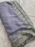 Soft Organza Silver Work-M12
