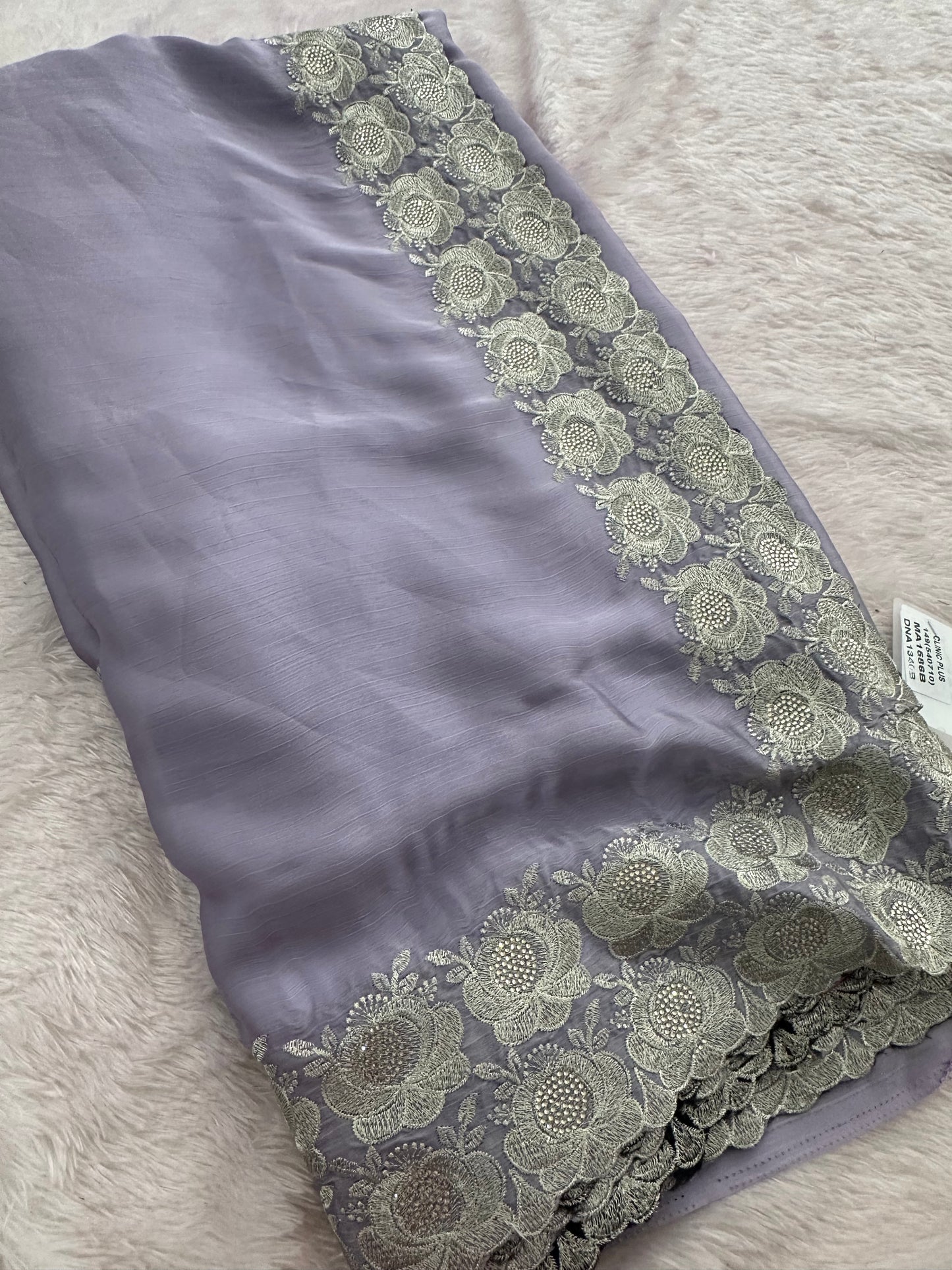Soft Organza Silver Work-M12