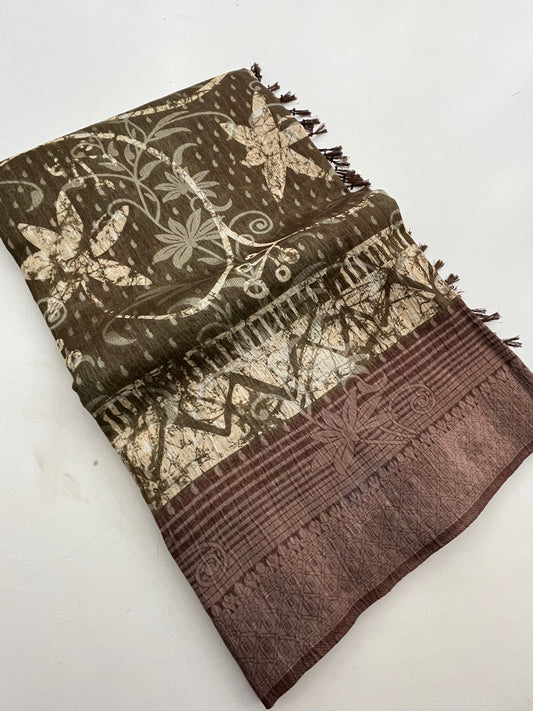 Printed Tussar Fancy