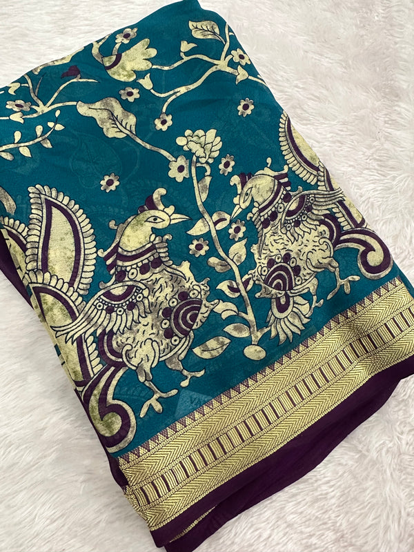 Kalamkari Fancy Chiffon-JU4