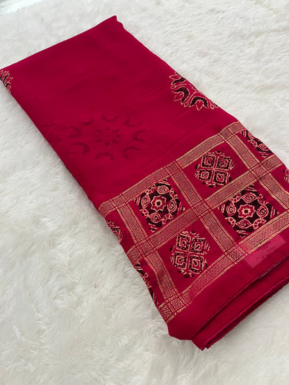 Bandhini Crape Chiffon