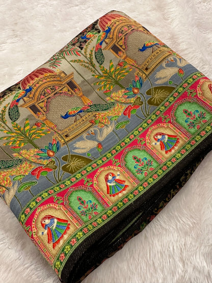 Pashmina kalamkari-M14