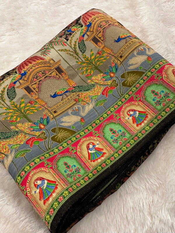 Pashmina kalamkari-M14
