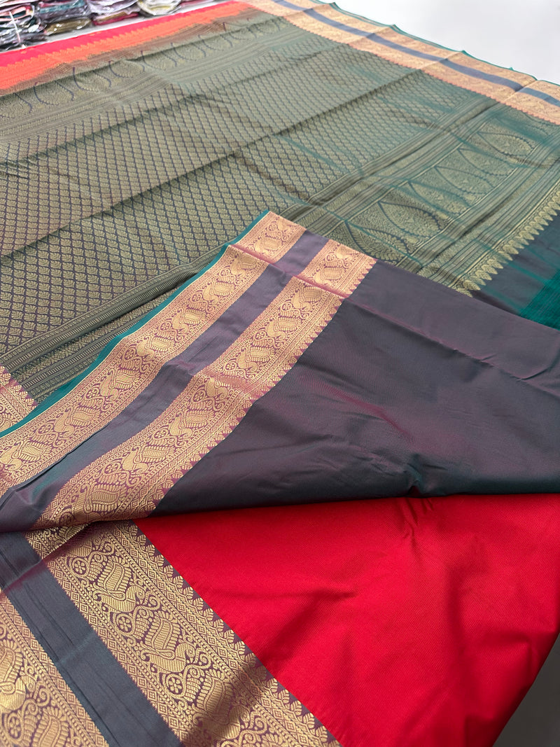 Semi Kanchi Silk Saree-J27