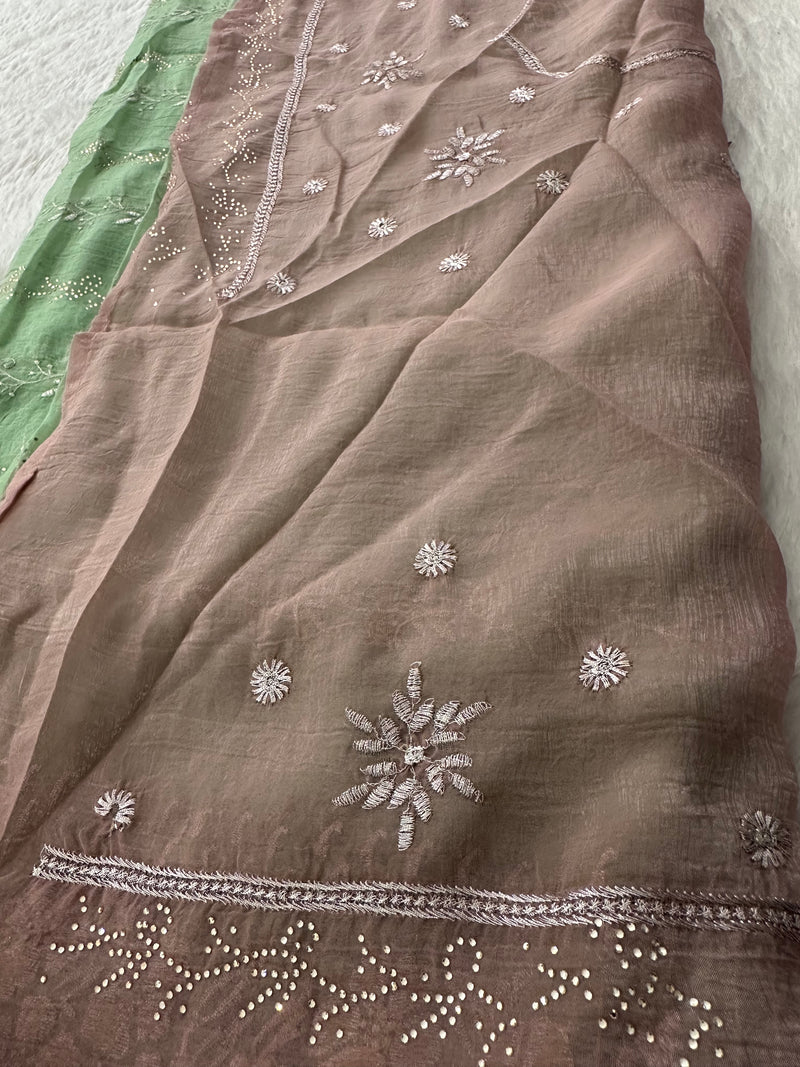 Work Organza Saree-JU12