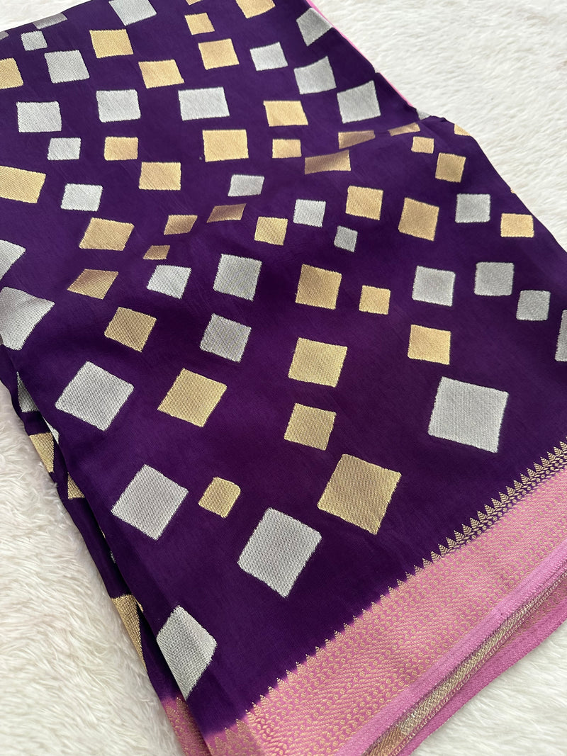 Banarsi Viscose Fancy Saree-JU12