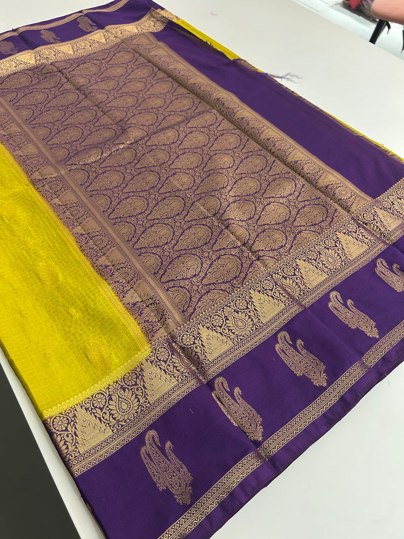 Semi Mysore Silk Saree-JU31