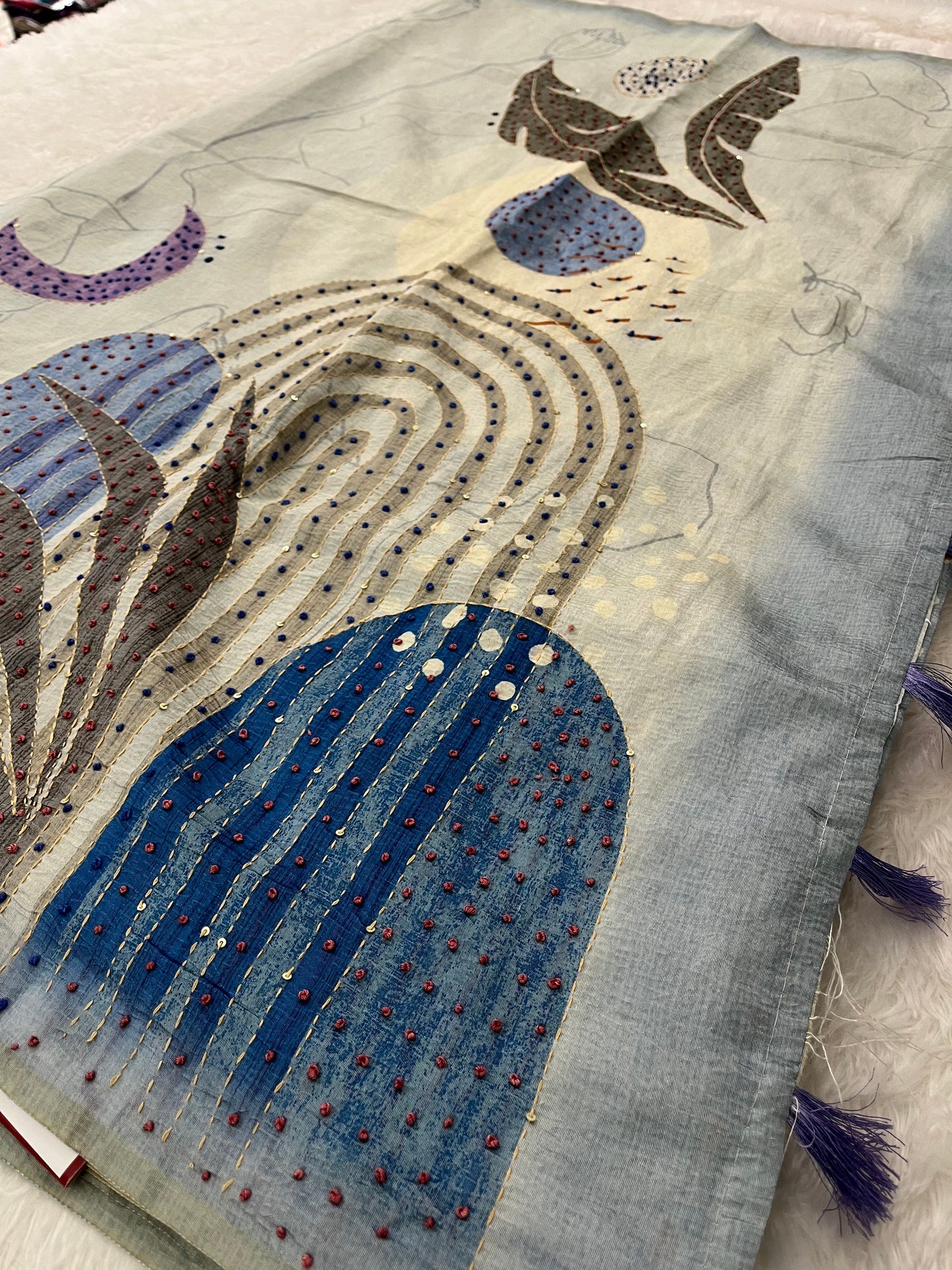 Knot Work Fancy Saree-F17