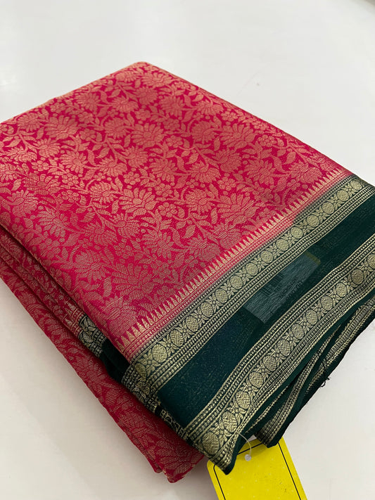 Brocade Banarasi soft silk