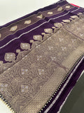 Cut Dana Work Border Chinnon Saree -AU6