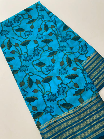 149 floral semi mysore silk