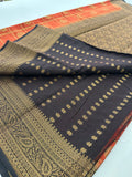 New collection in South Cotton Silk sarees for Varmahalaxmi with contrast matching blouse piece🌹-AU3