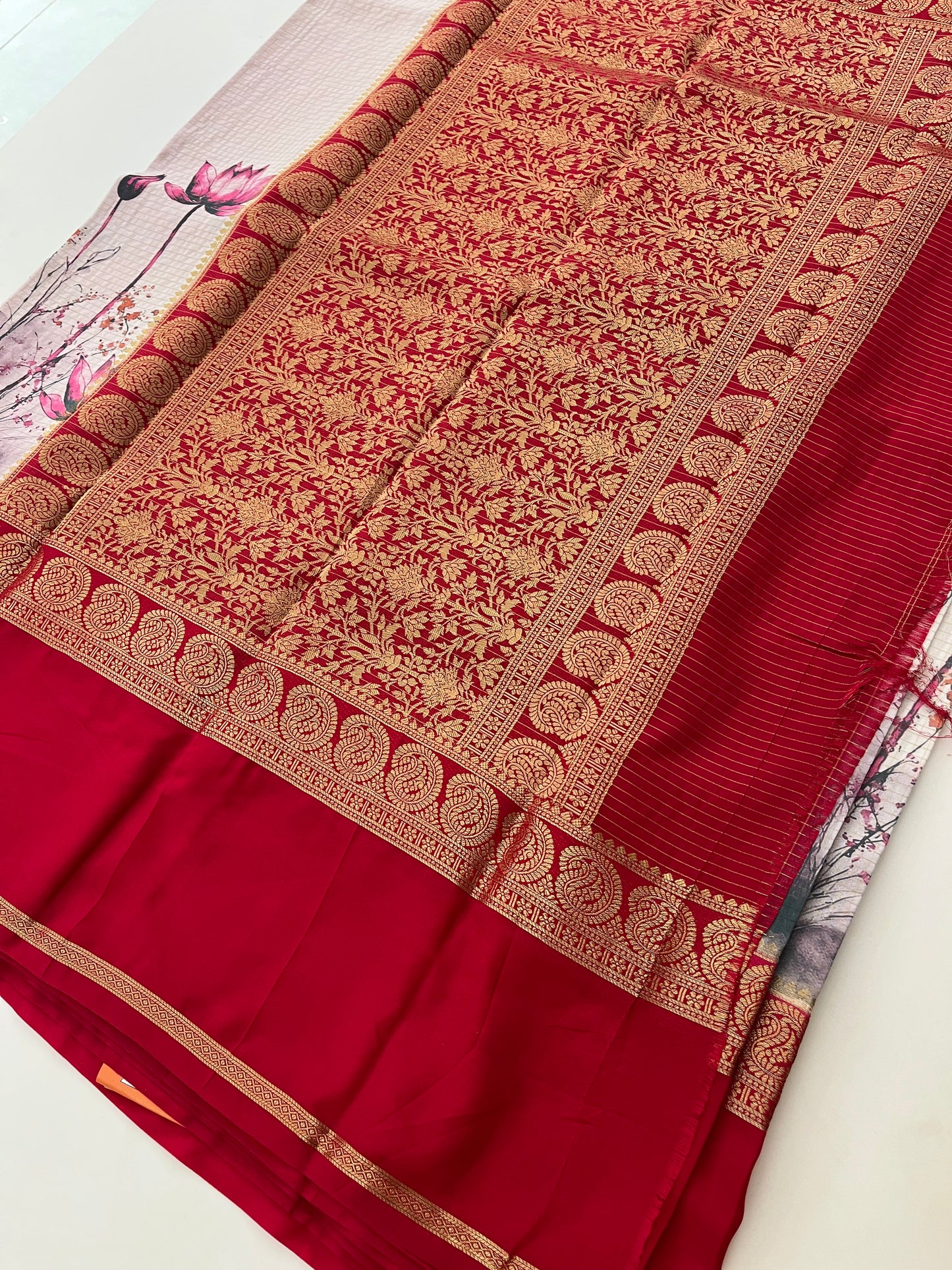 Digital printed crape fancy