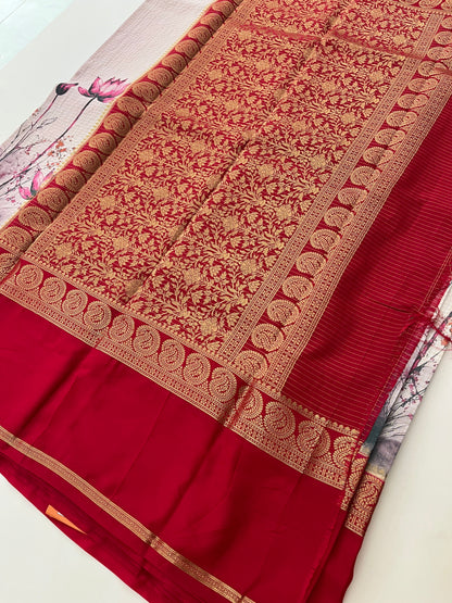 Digital printed crape fancy