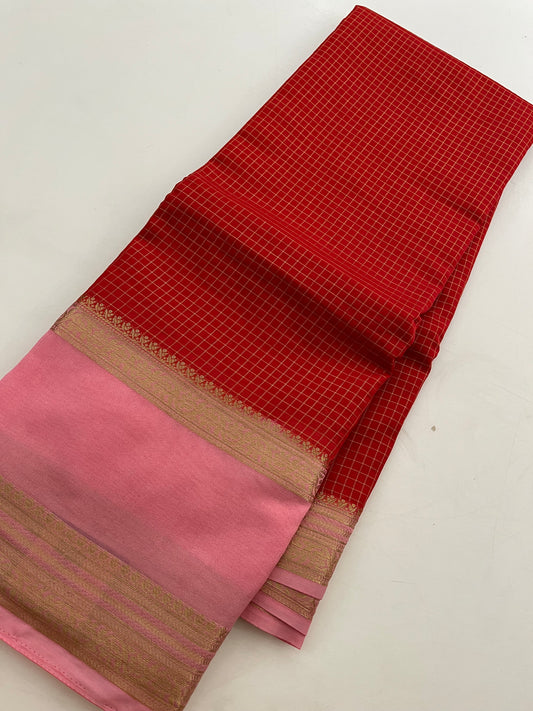 Crepe Small Checks Bentex Border